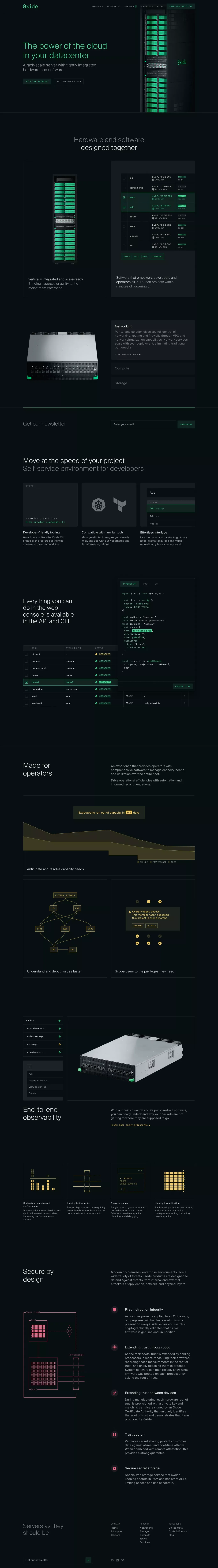 Oxide - Landing design