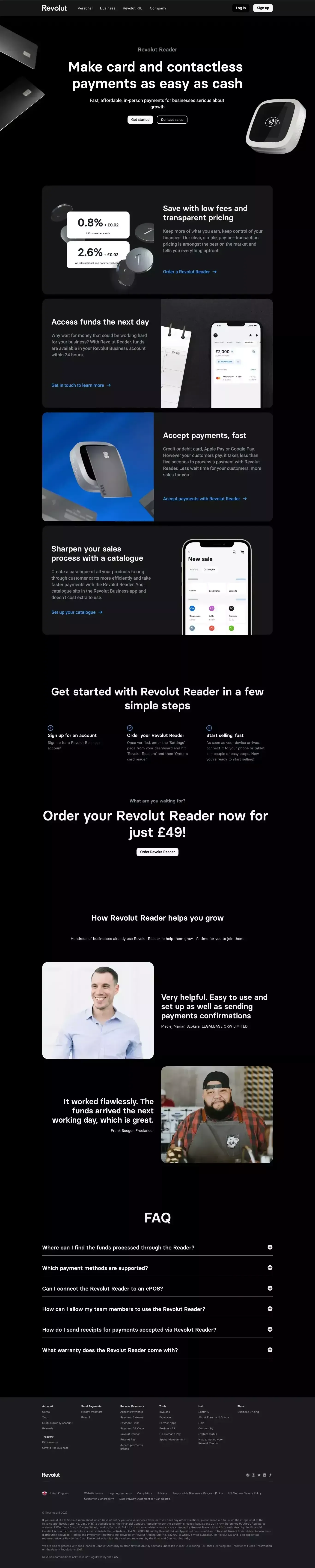 Revolut Reader | Revolut - Landing design