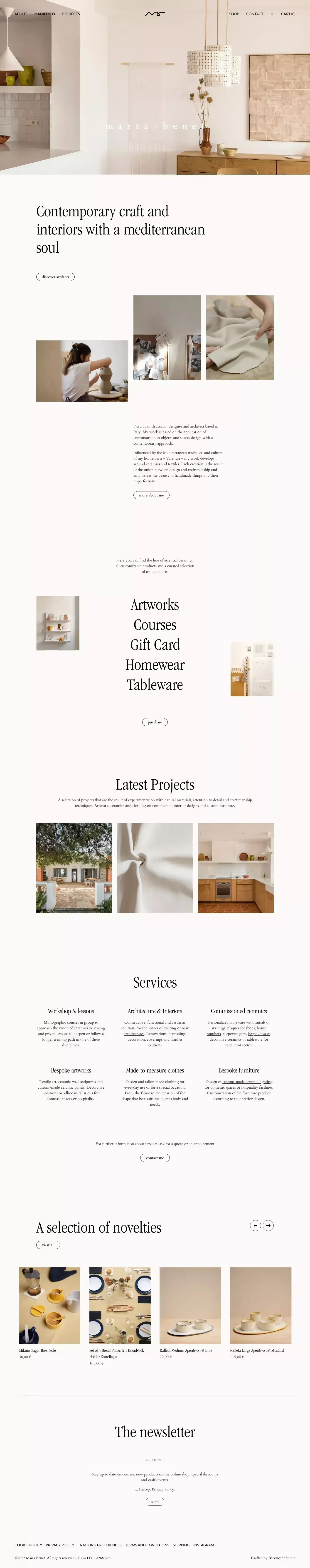 Homepage - Marta Benet - Contemporary craft and interior design : Marta Benet - Portfolio design