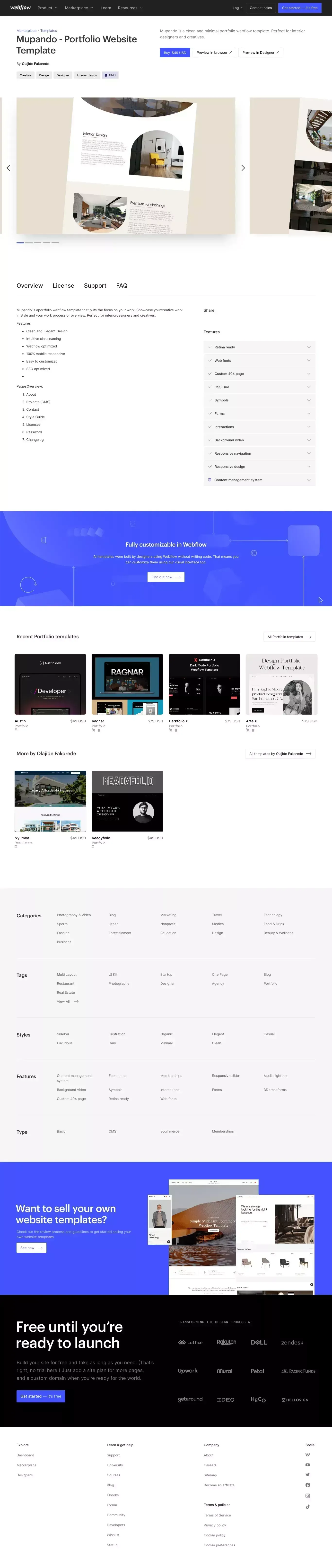 Mupando - Portfolio HTML5 Responsive Website Template - Template design