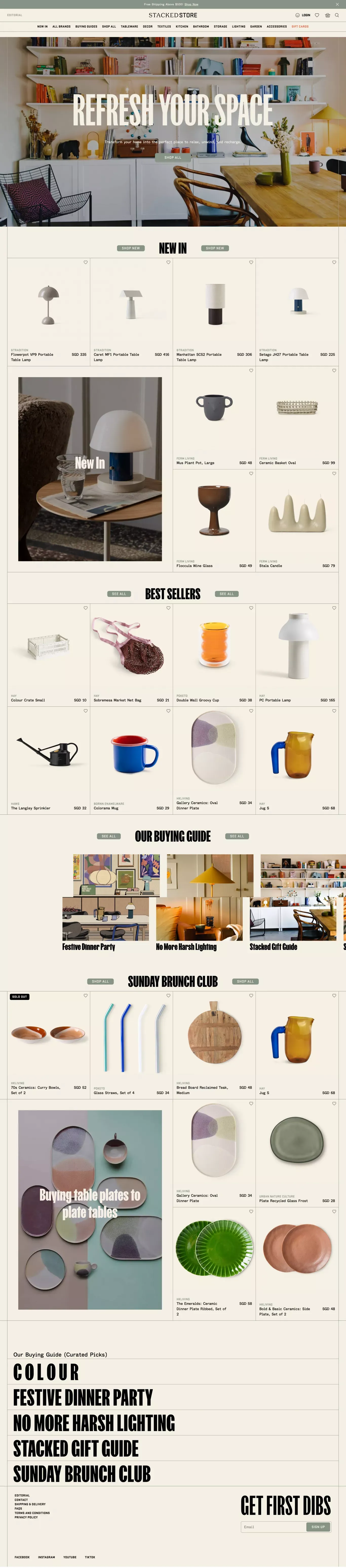 The Stacked Store – A Curated Collection Of Home & Living Products - Ecommerce design