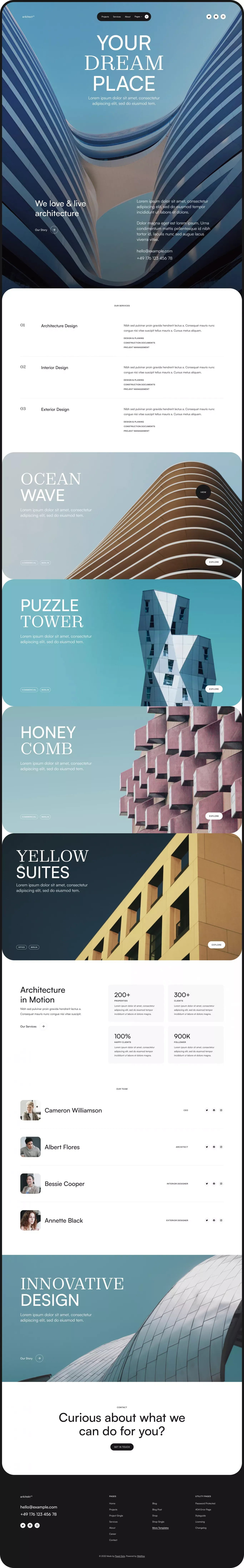 Arkitect - Architecture HTML5 Responsive Website Template - Template design