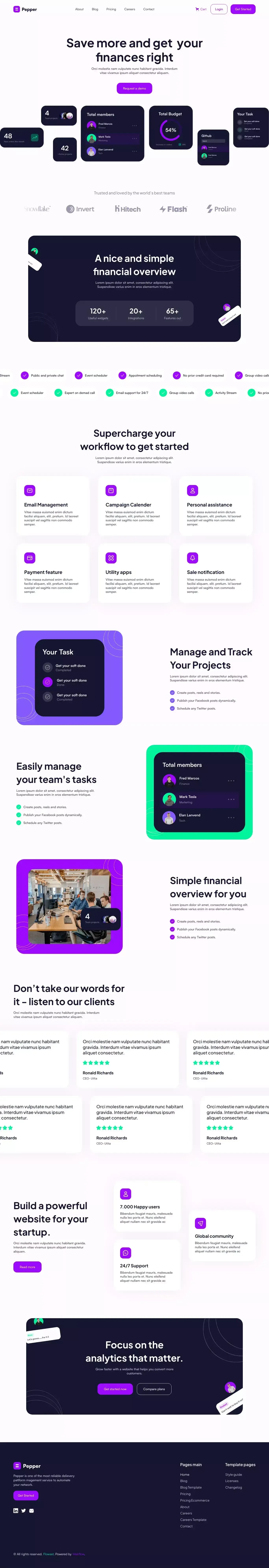 Pepper - Webflow Ecommerce website template - Template design