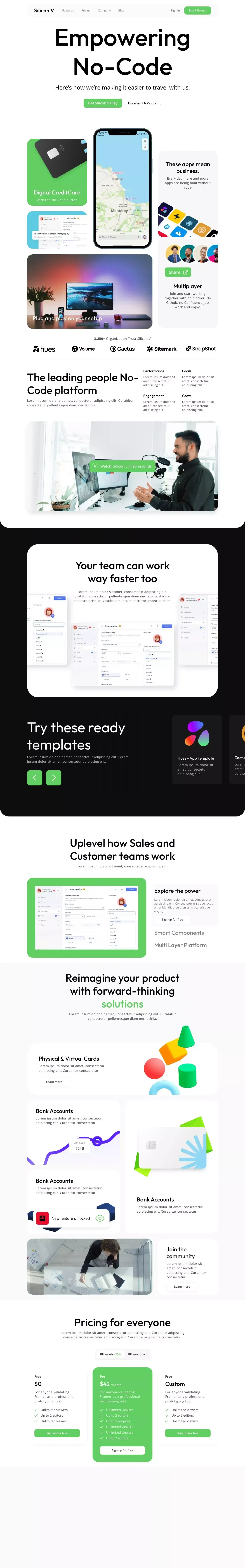 SiliconValley - Webflow HTML website template - Landing design