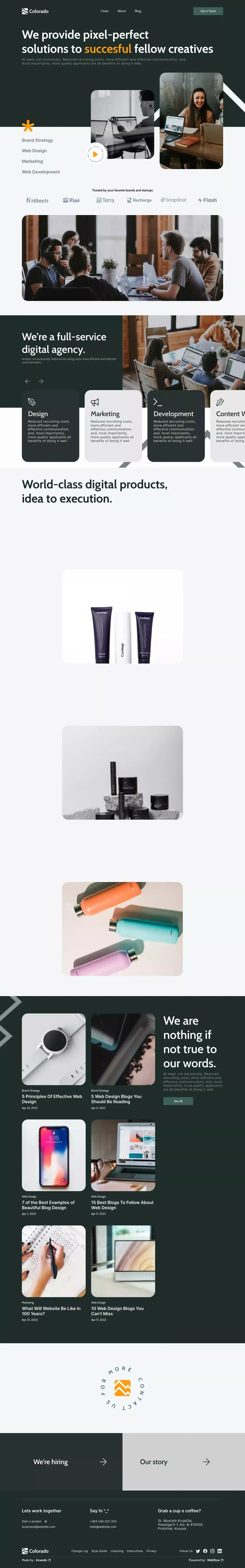 Colorado - Webflow HTML website template - Landing design