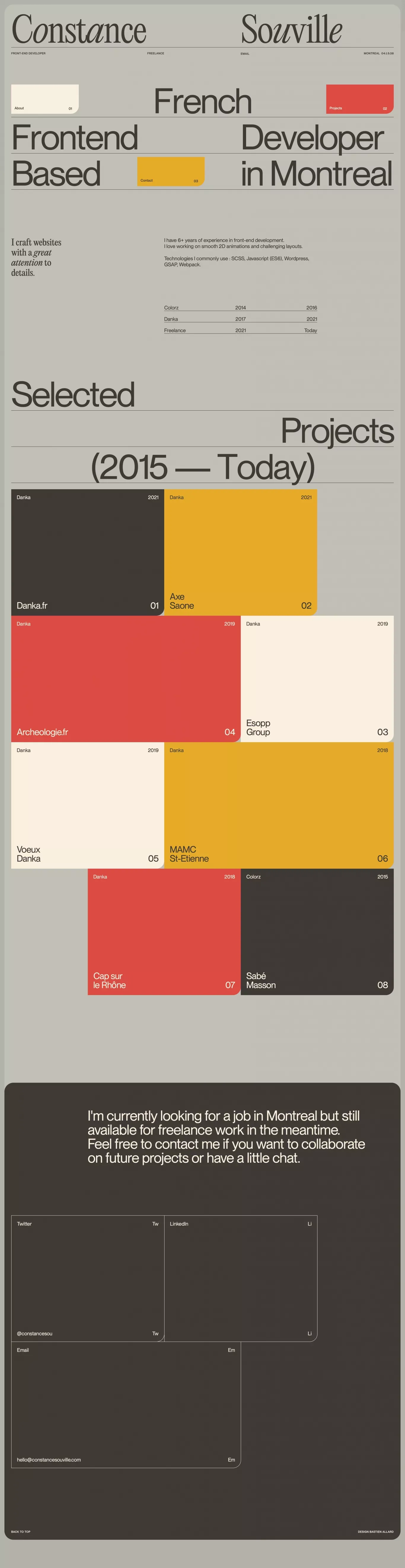 Constance Souville Portfolio - Portfolio design