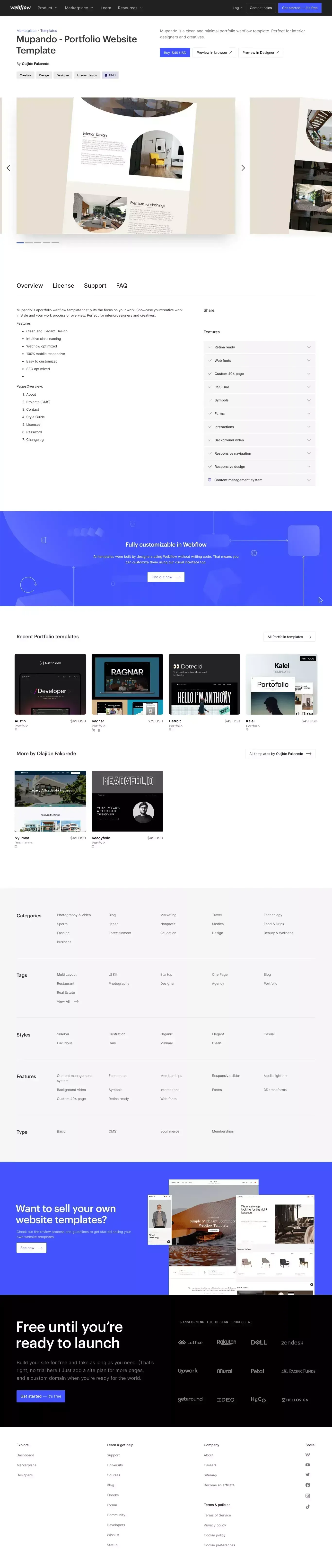 Mupando - Portfolio HTML5 Responsive Website Template - website design