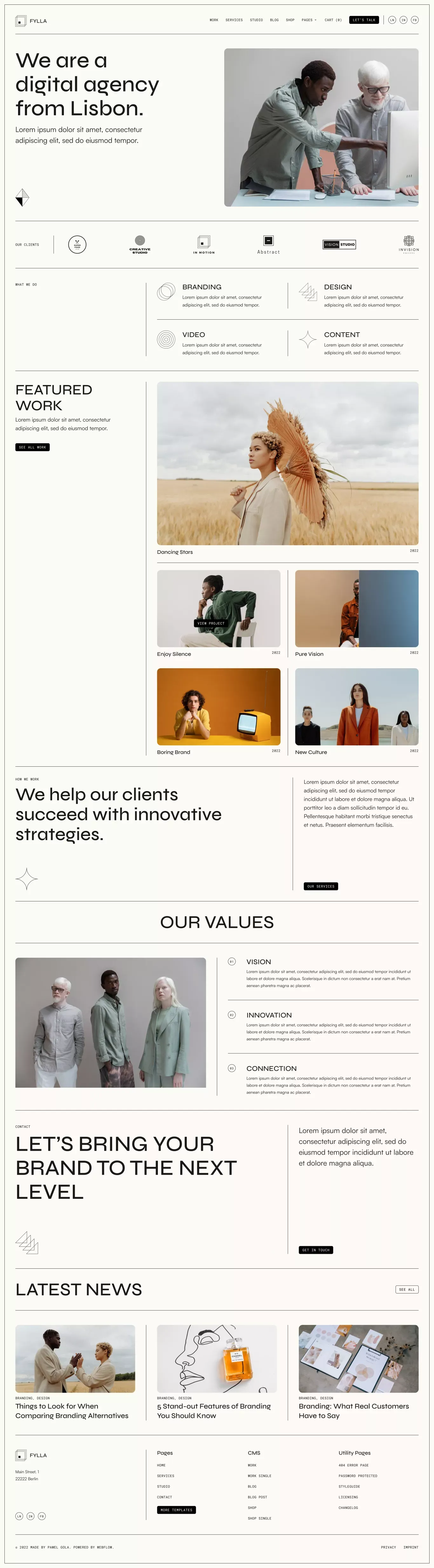 Fylla - Agency HTML5 Responsive Website Template - Template design