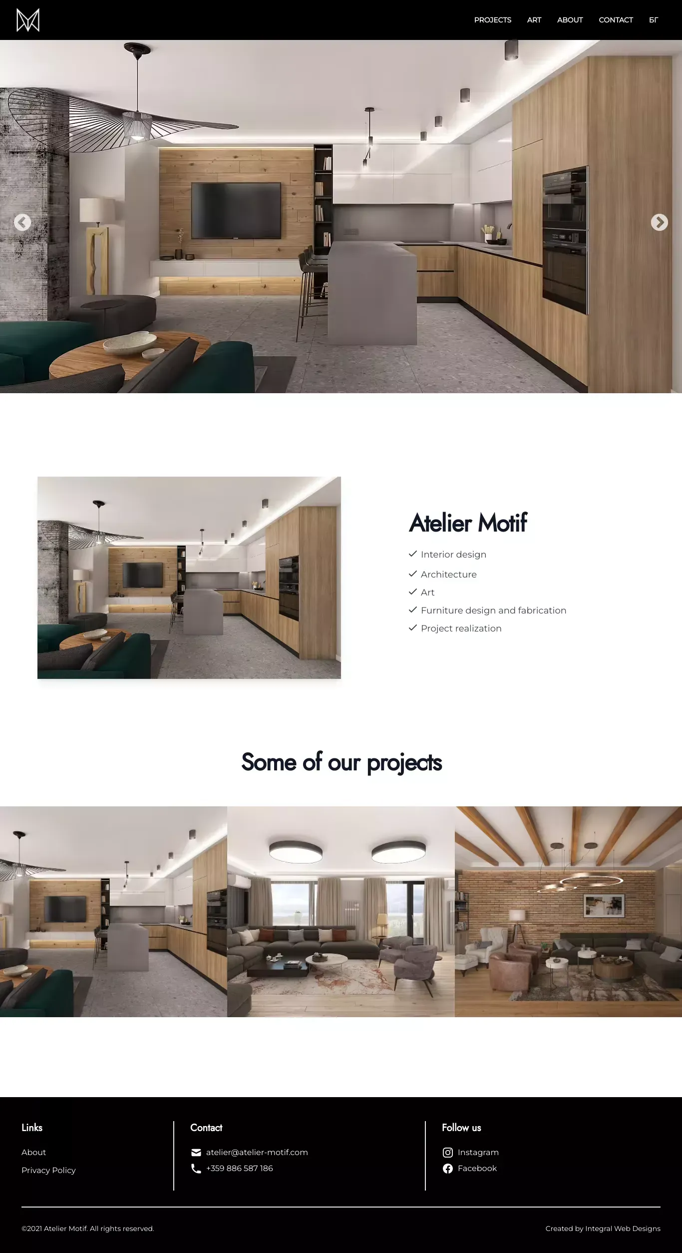 Home | Atelier Motif - Landing design