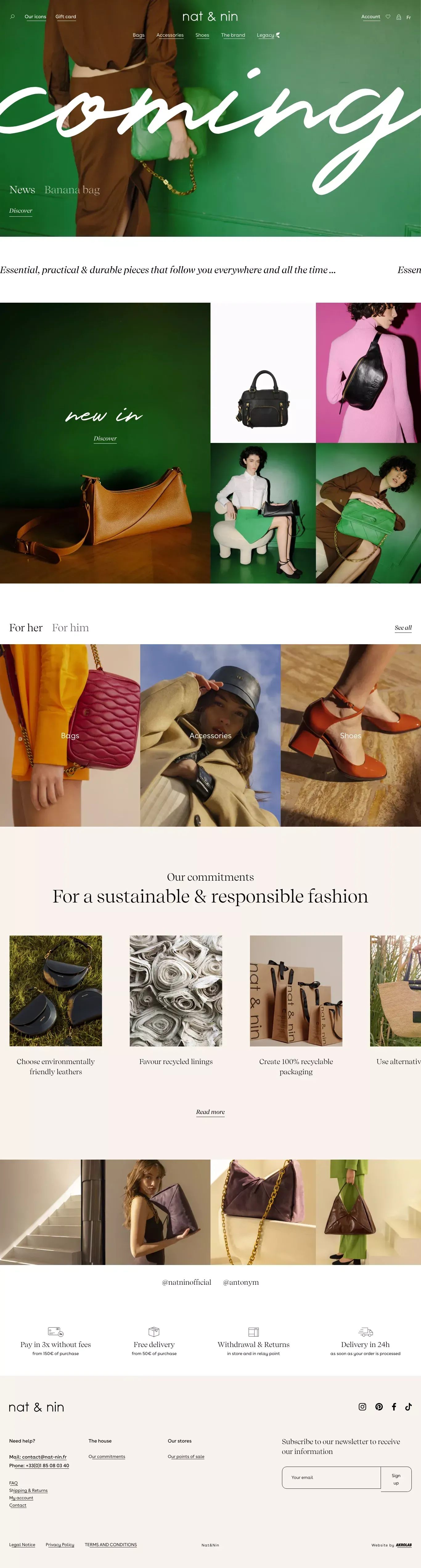 Nat & Nin - eShop – Nat & Nin - eShop - website design