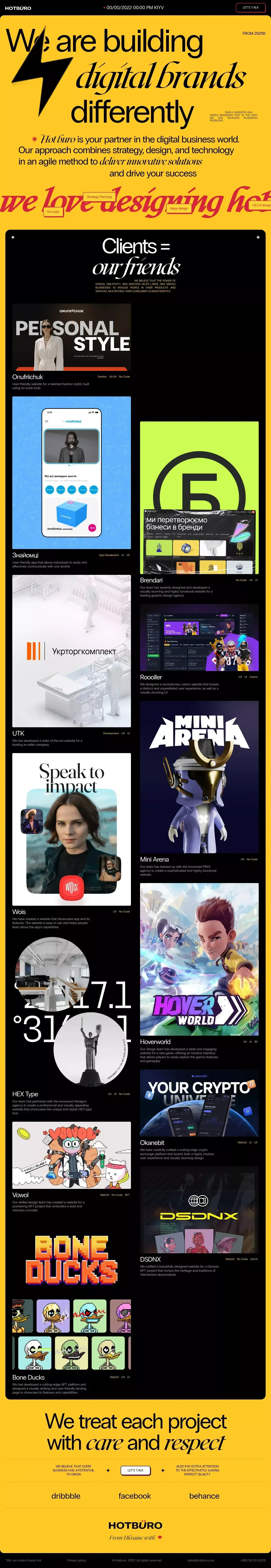 Hot buro | Digital design agency - website design