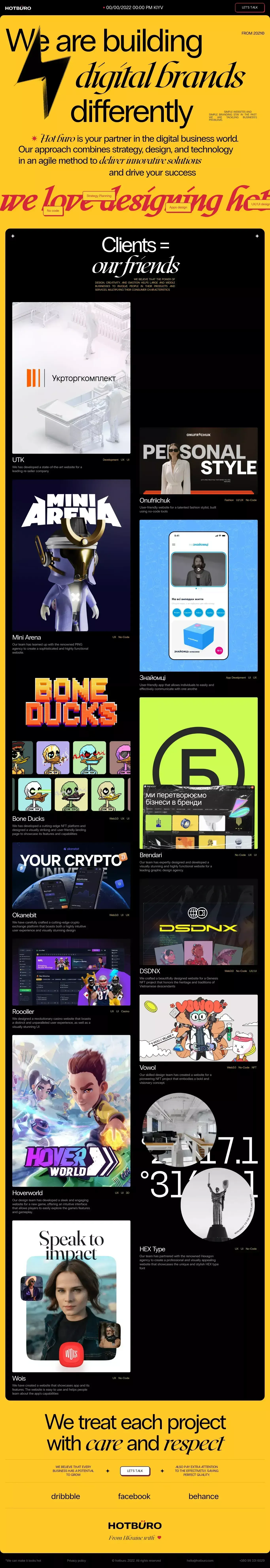 Hot buro | Digital design agency - website design