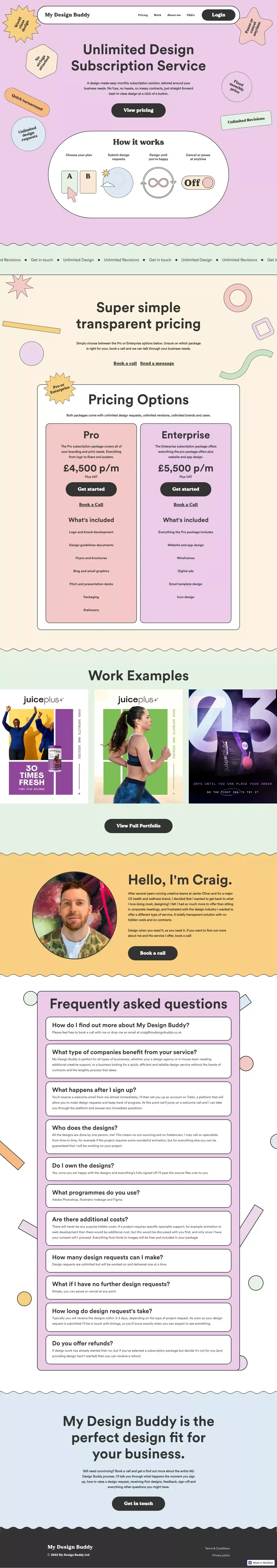 My Design Buddy - website design