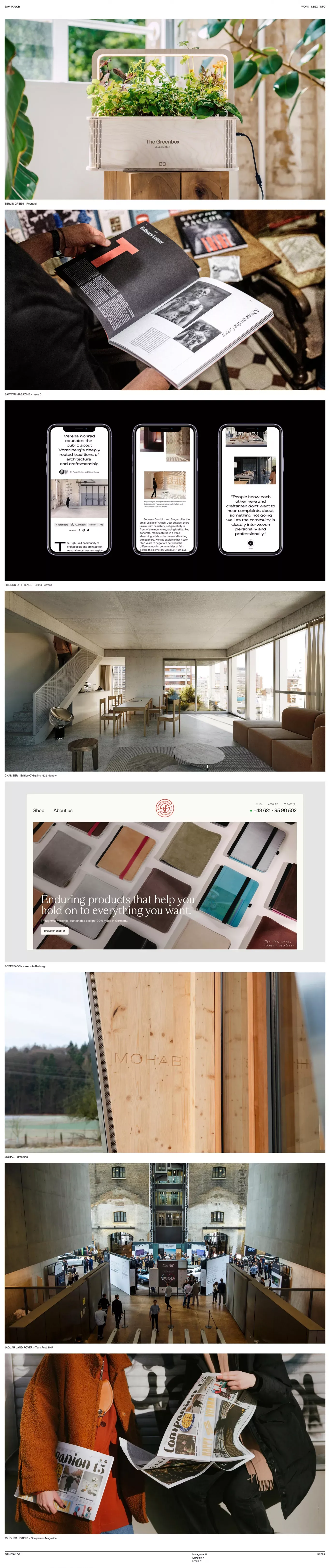 samtaylordesign - Portfolio design