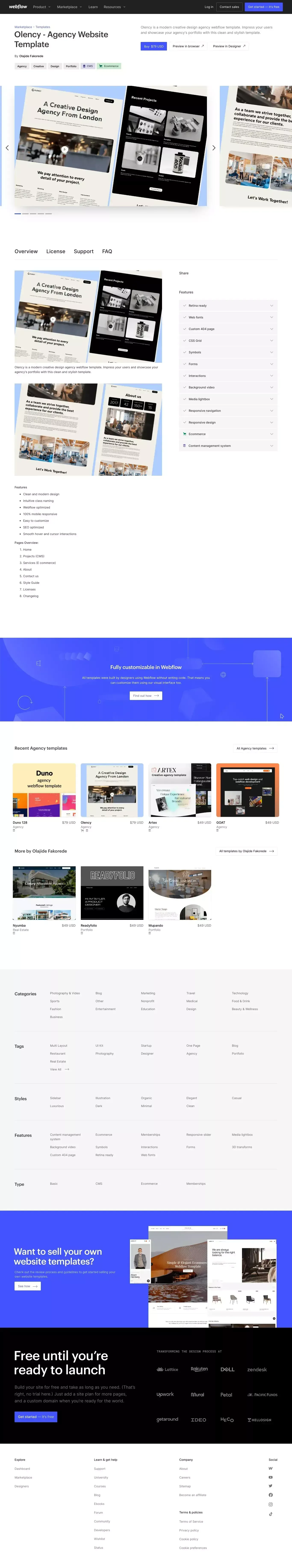 Olency - Agency HTML5 Responsive Website Template - website design