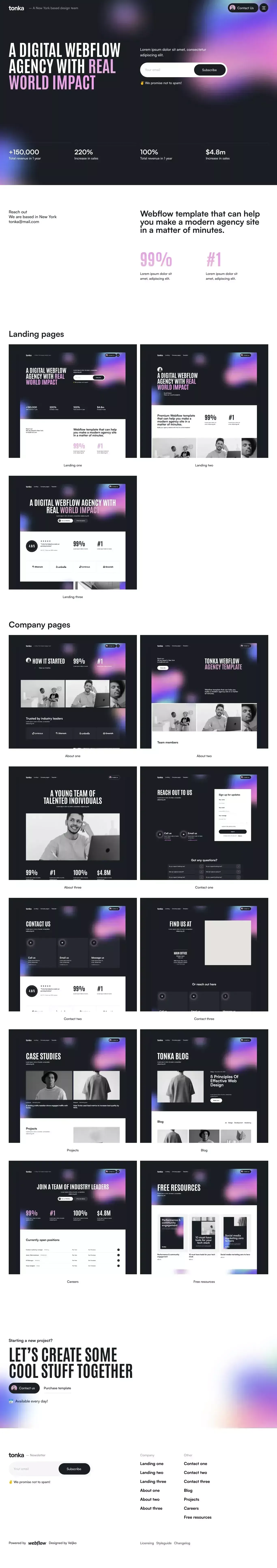 Tonka - Webflow HTML website template - Template design