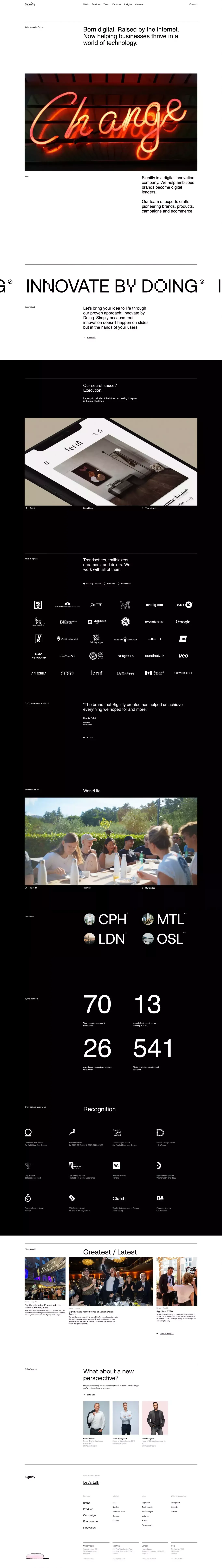 Signifly: Digital Marketing & Innovation Agency - Portfolio design
