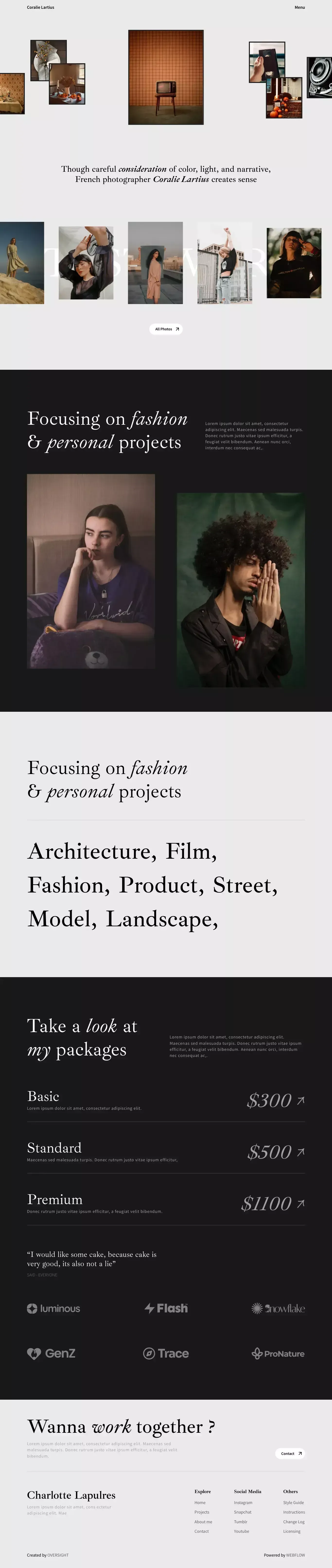 Aerials - Webflow HTML website template - Template design