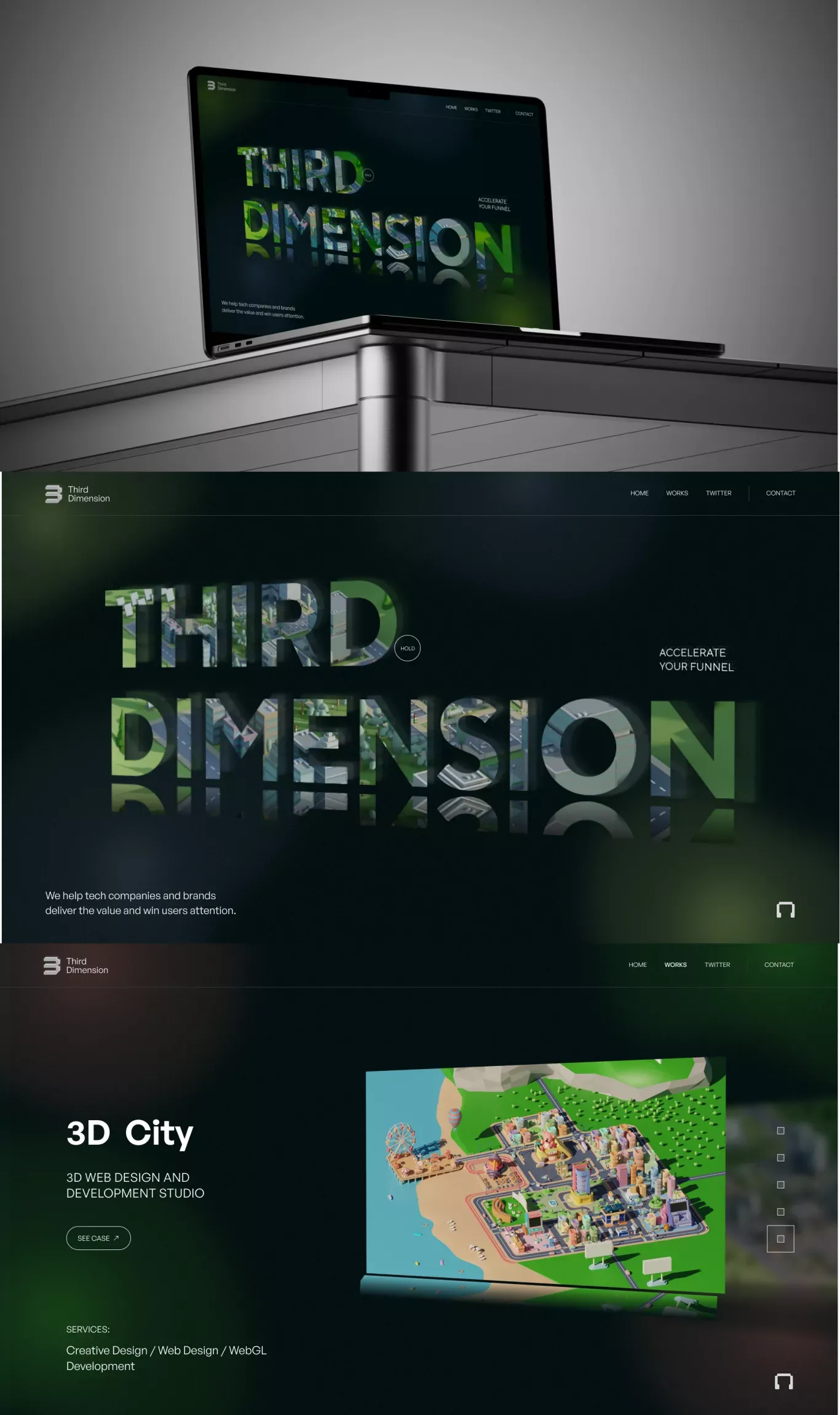 Third Dimension Studio - Portfolio design