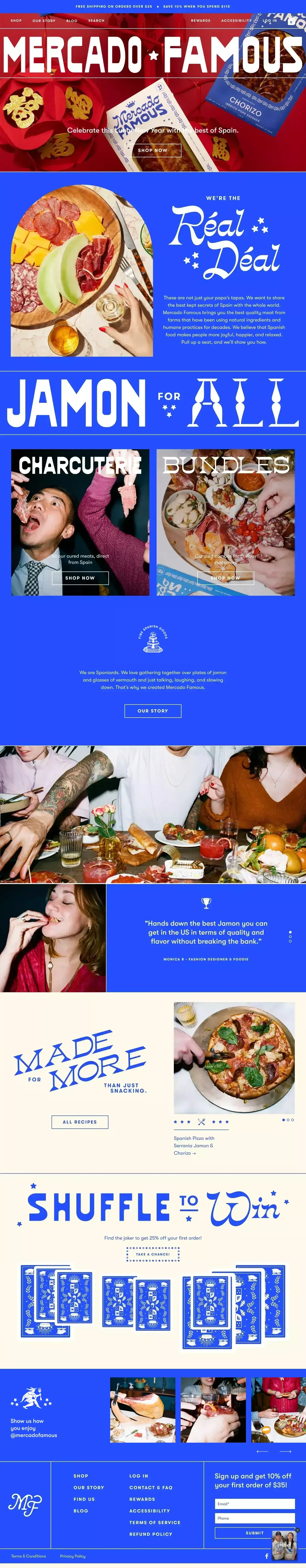 Mercado Famous - From Spain with Love - Ecommerce design