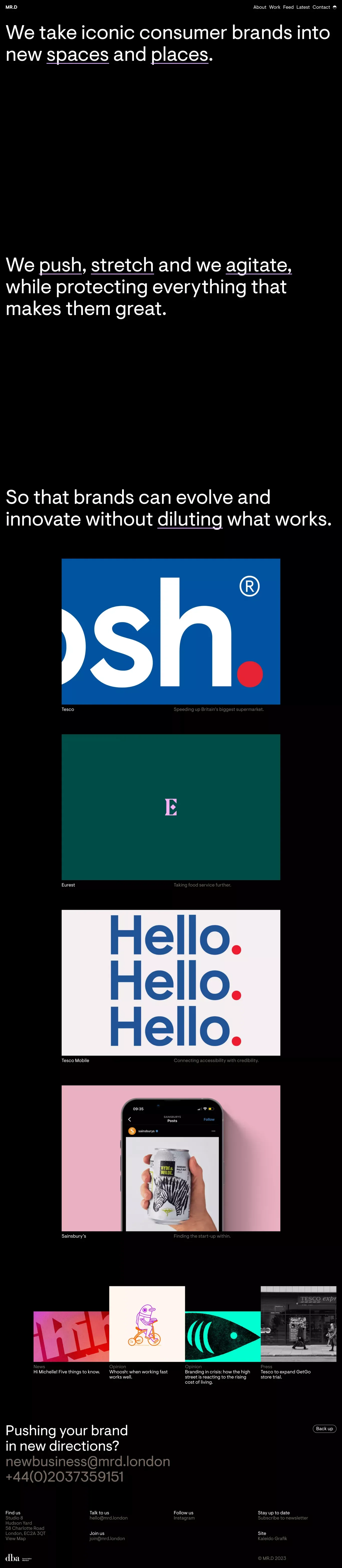 MR.D | Brand agency | Masterbrand propositions | - Portfolio design