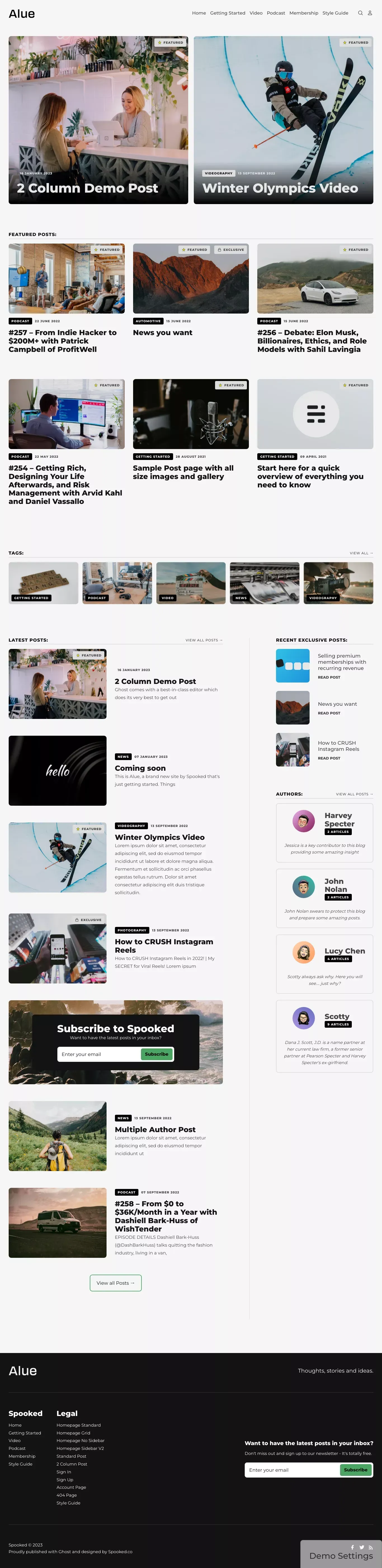 Spooked - Blog design