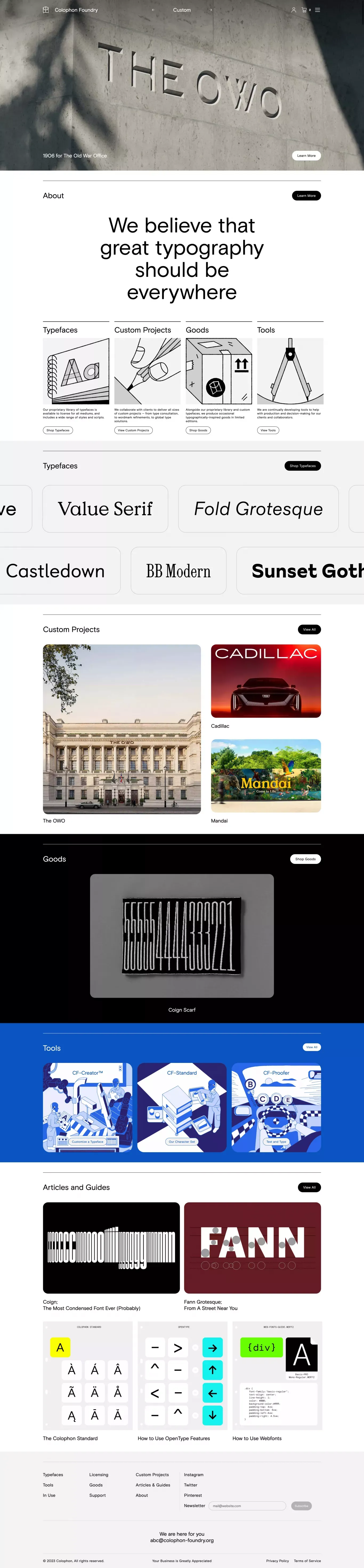 Home — Colophon Foundry - Portfolio design