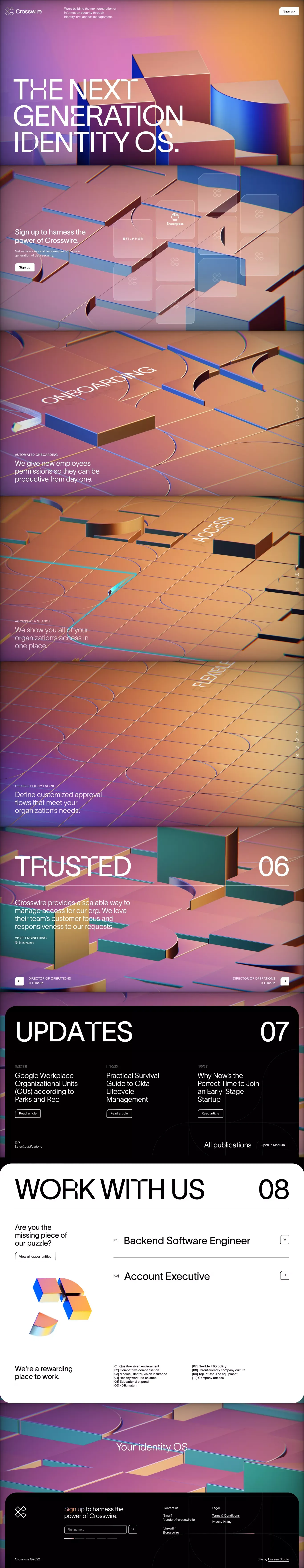 Crosswire - Landing design