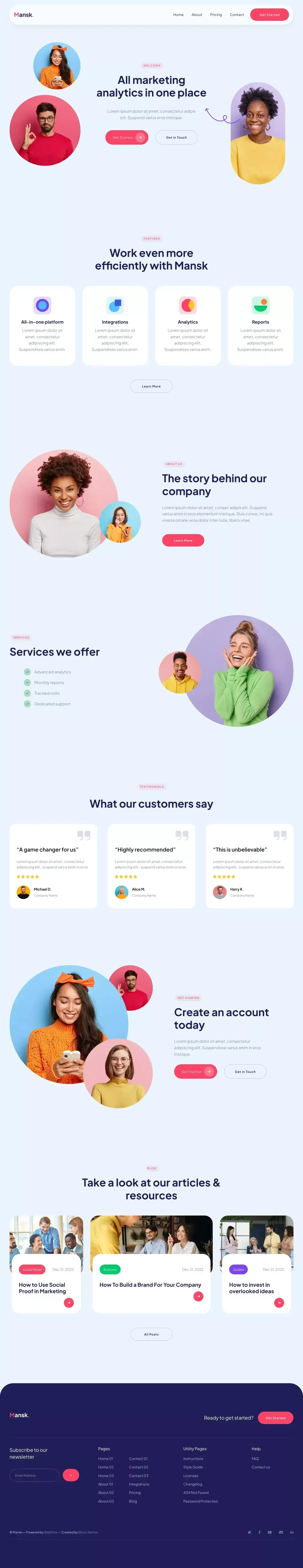 Home 03 - Mansk - Webflow Ecommerce Website Template - Template design