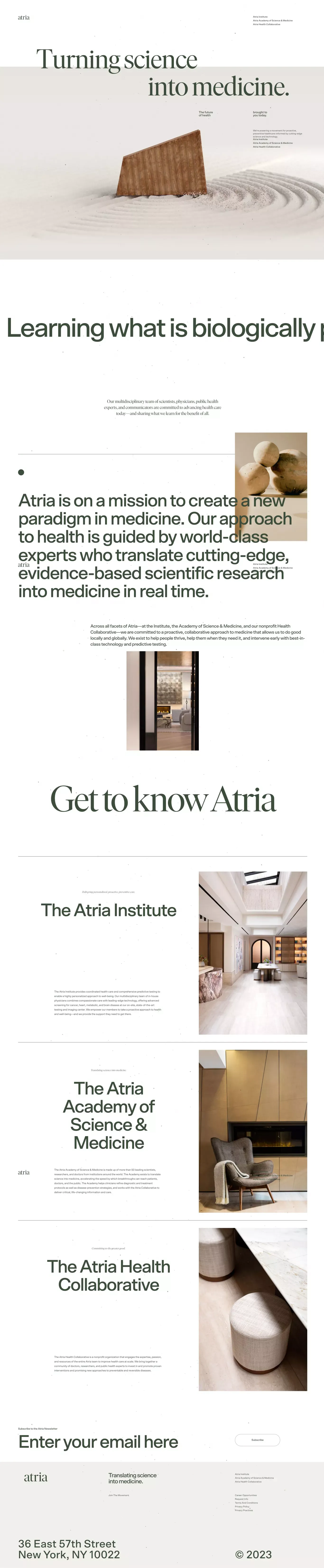 Atria—Turning science into medicine. - Portfolio design