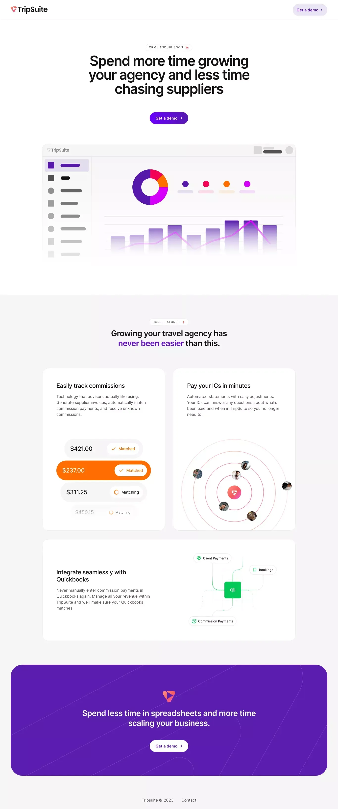 TripSuite - Landing design