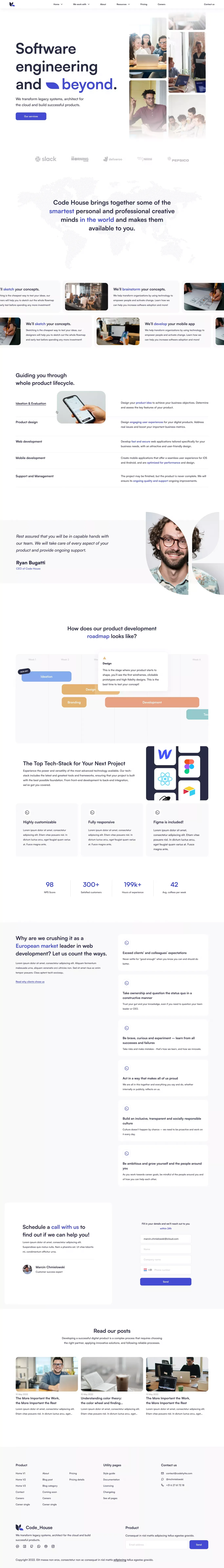 Code House - Webflow Ecommerce website template - Template design