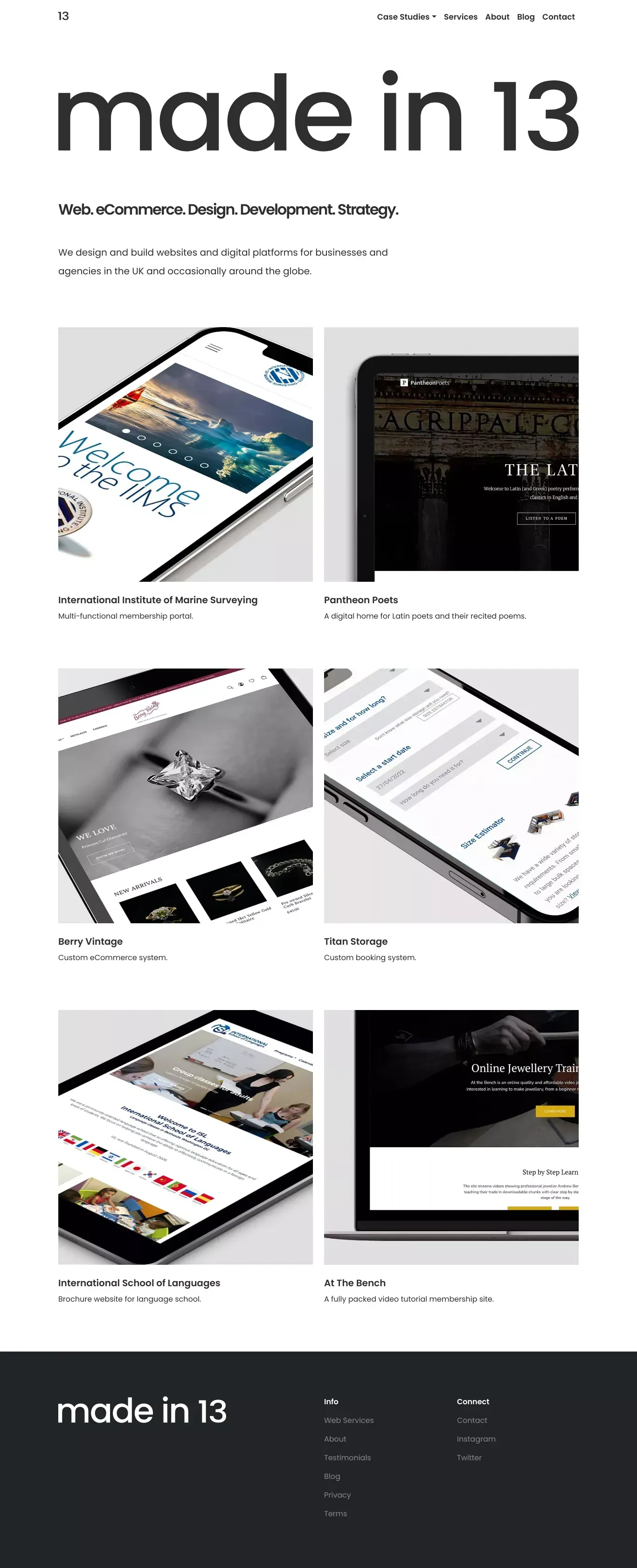 Made in 13 | Freelance Web Designer and Developer Cardiff UK - Portfolio design