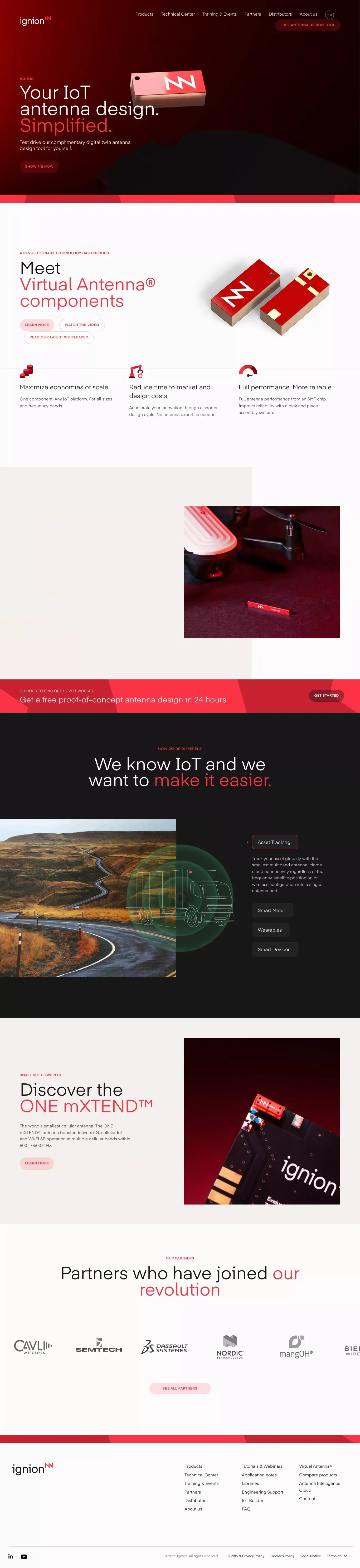 Ignion - IoT Antenna Manufacturers - website design