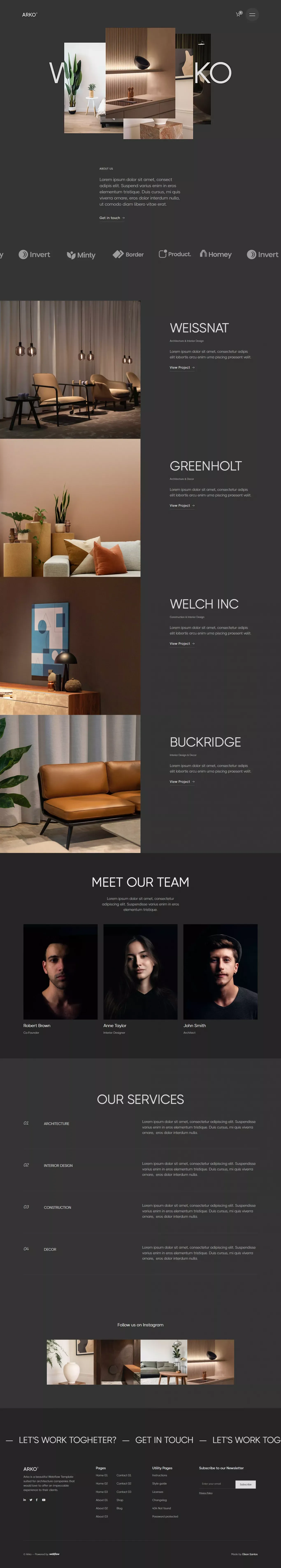 Arko - Webflow Ecommerce Website Template - Template design