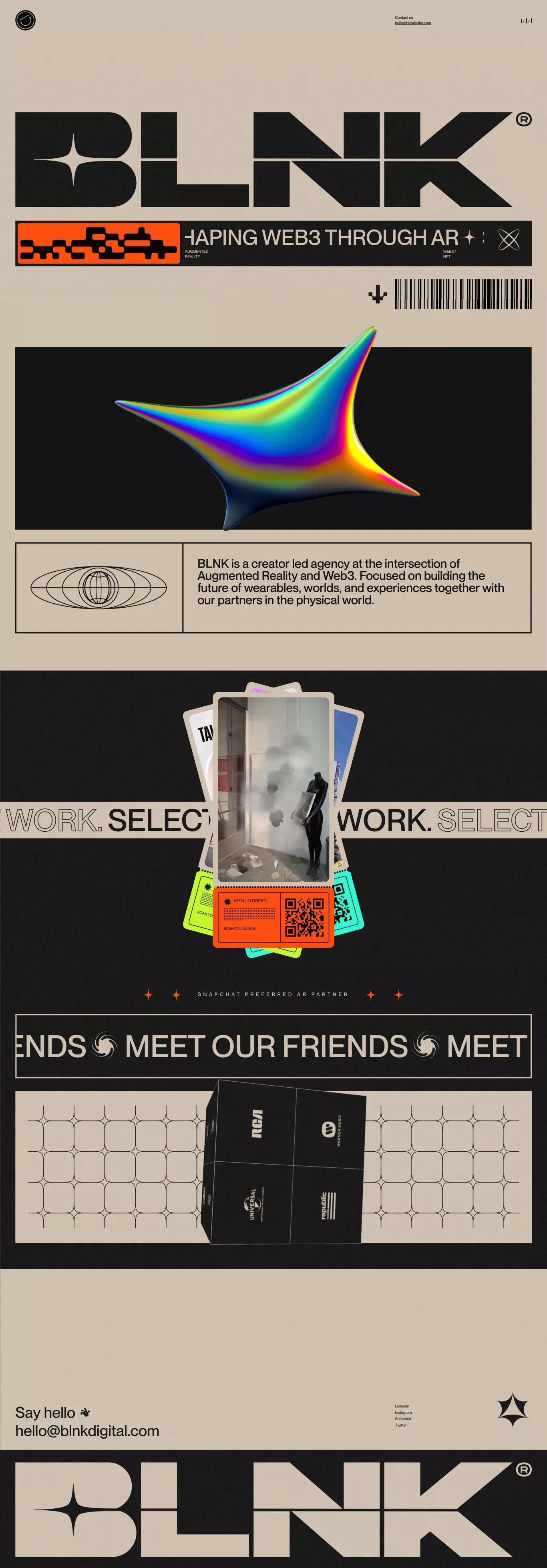 BLNK | Shaping WEB3 through AR - Portfolio design