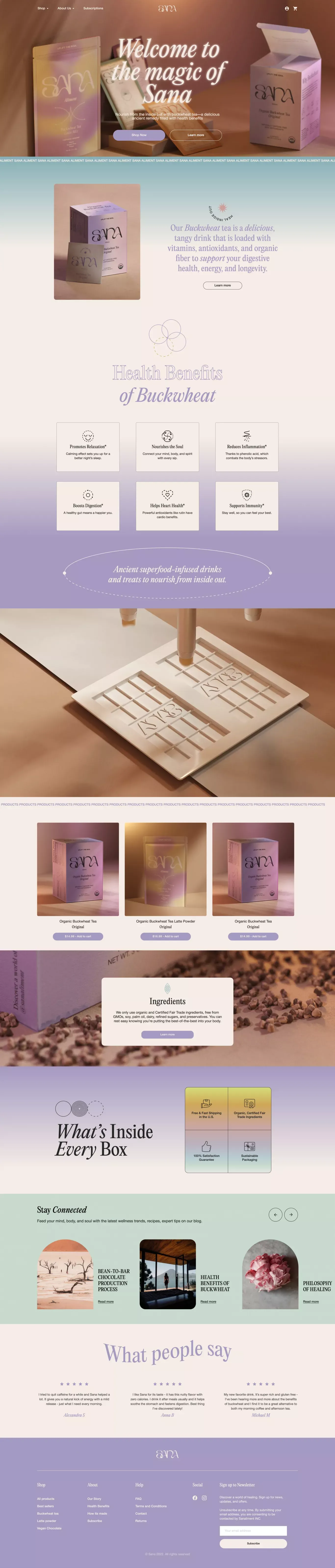 sanaliment - Ecommerce design