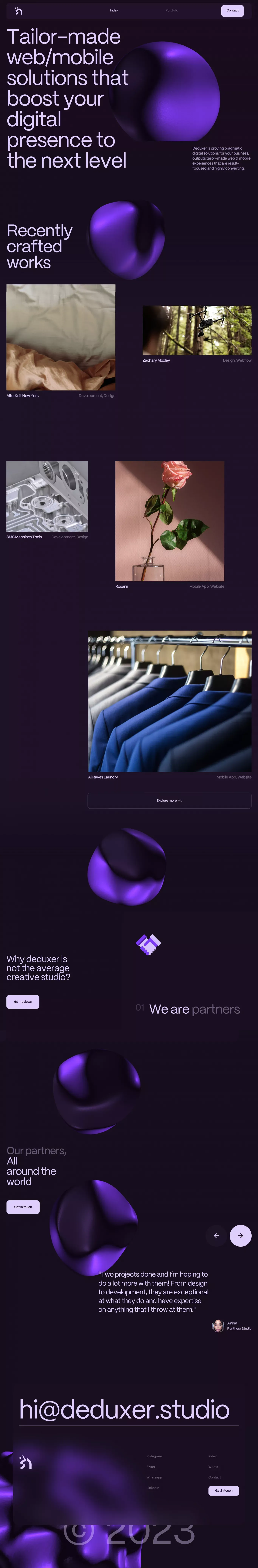 deduxer studio | creative unicorns - Portfolio design