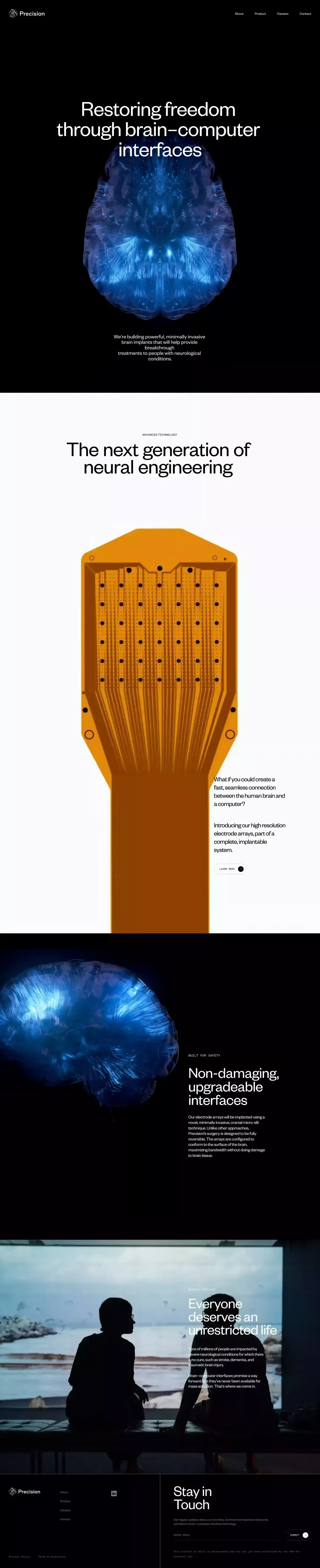 Precision - Home - Landing design