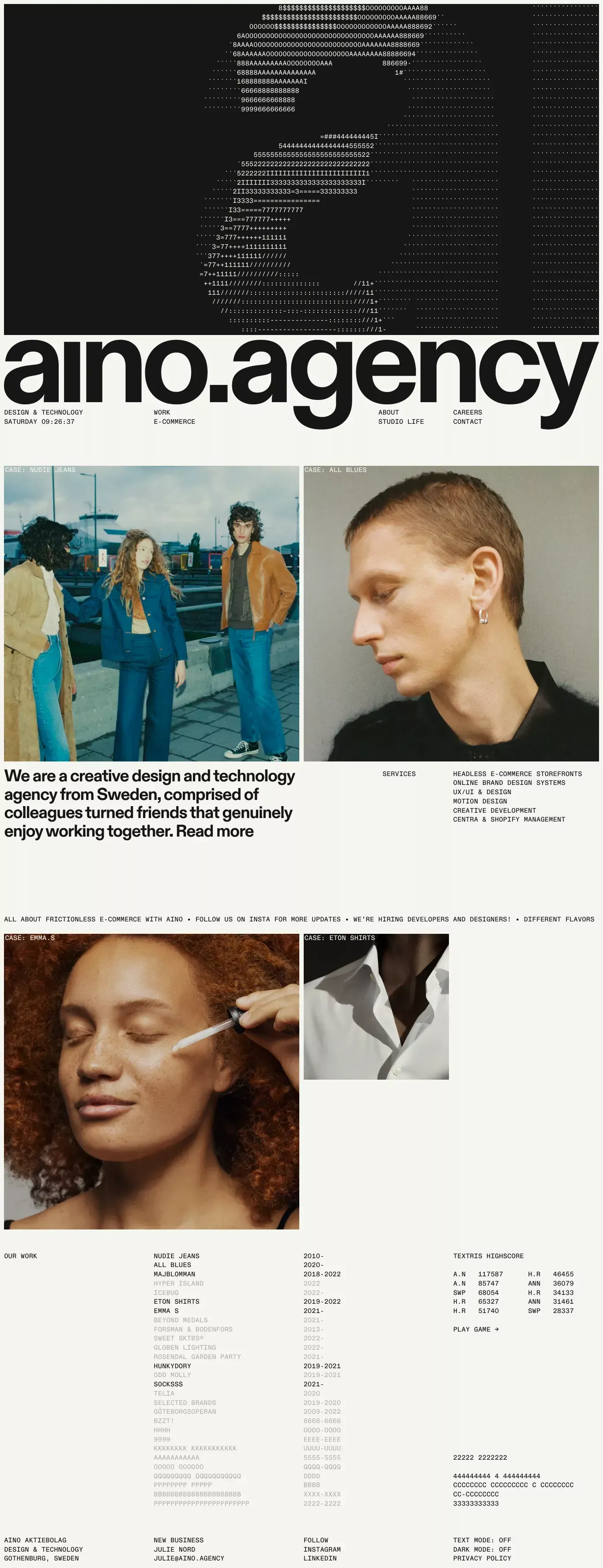 Aino — Design and Technology Agency - Portfolio design
