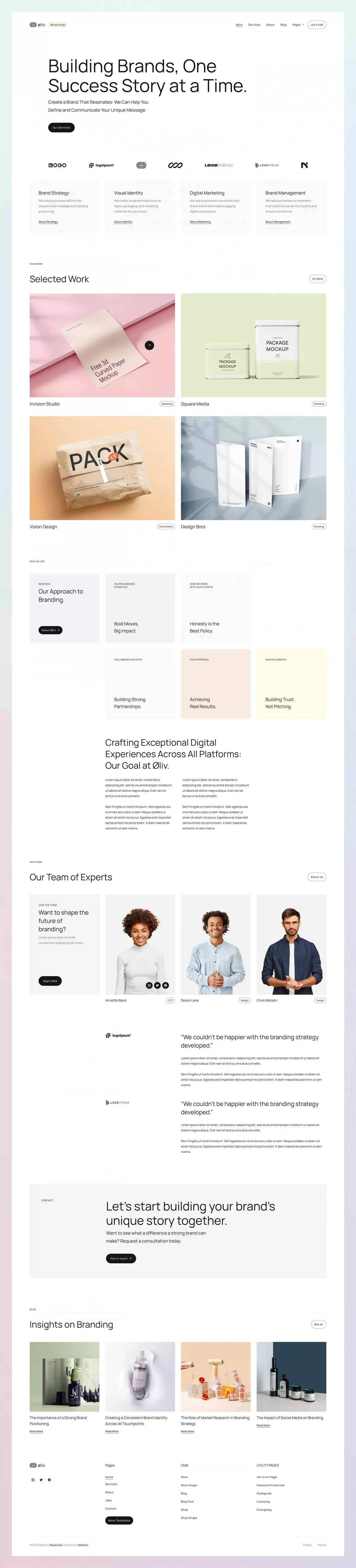 Oliv - Agency HTML5 Responsive Website Template - Template design