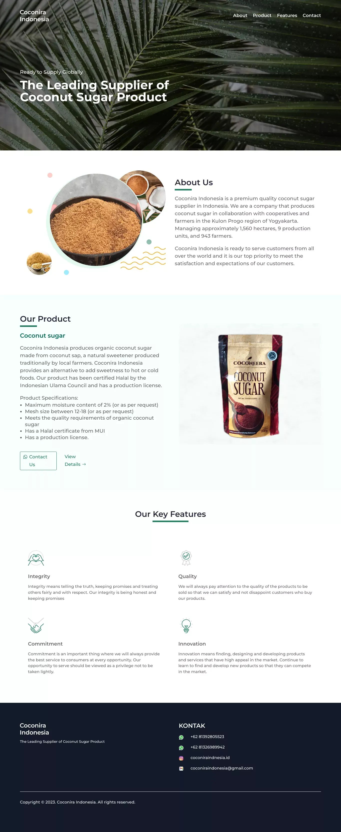 One moment, please... - Landing design