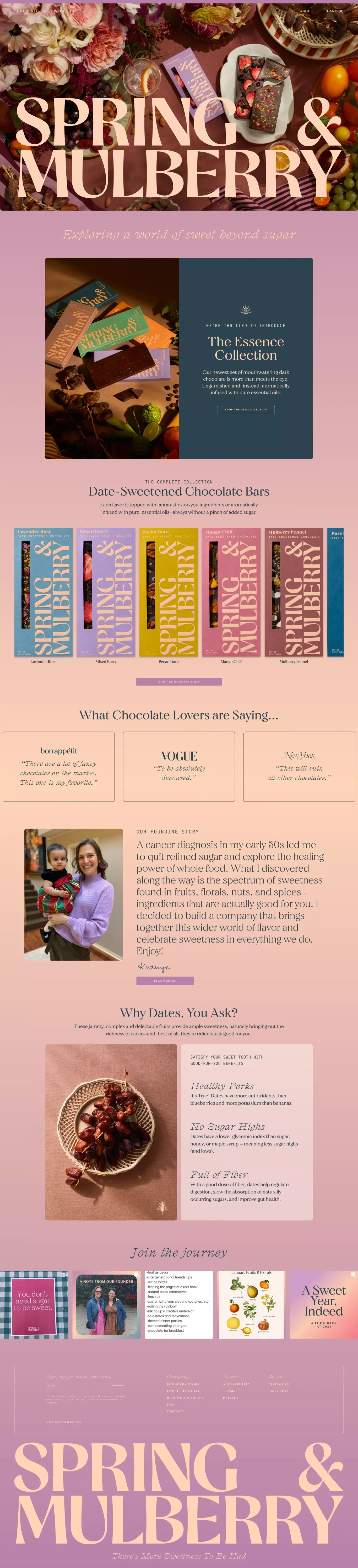 Spring & Mulberry - Ecommerce design