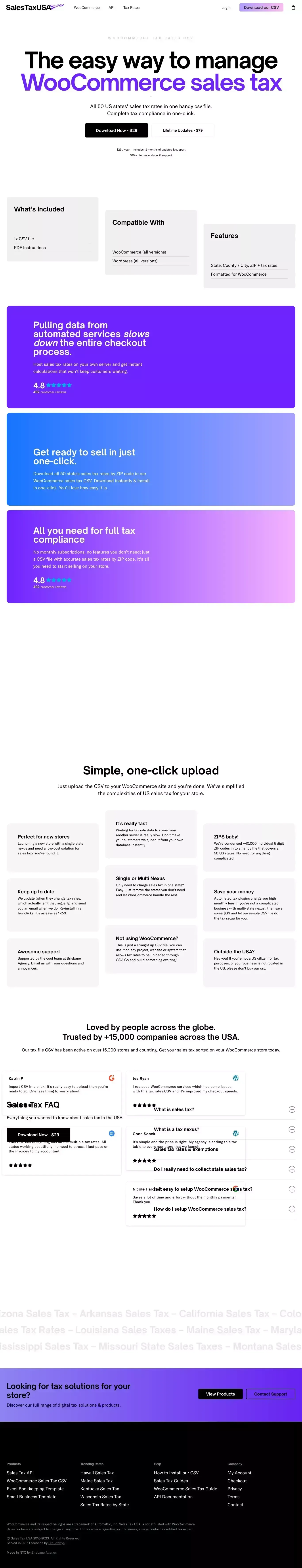 WooCommerce Tax Rates CSV | 🥇 #1 WooCommerce Sales Tax Solution - Product listing design