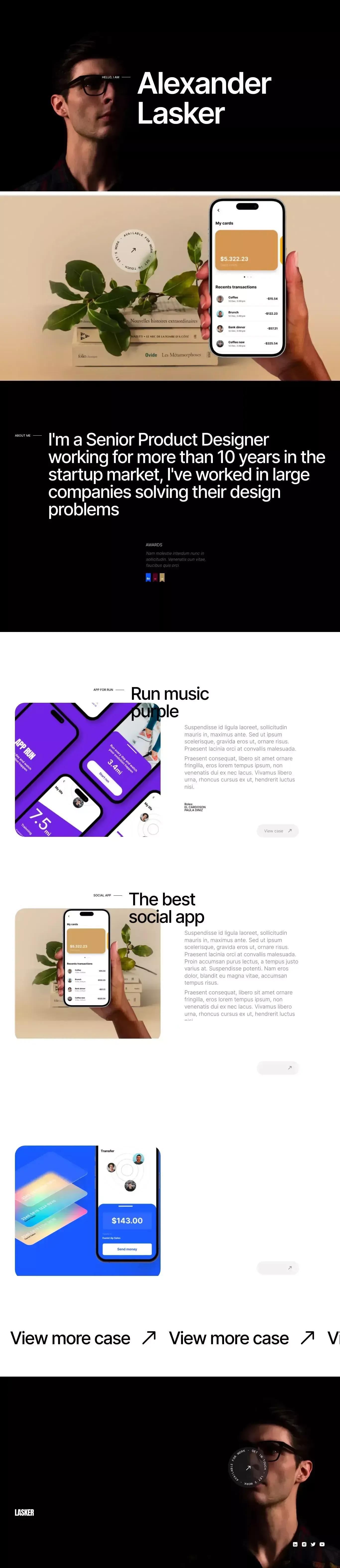 Lasker - Webflow HTML website template - Template design