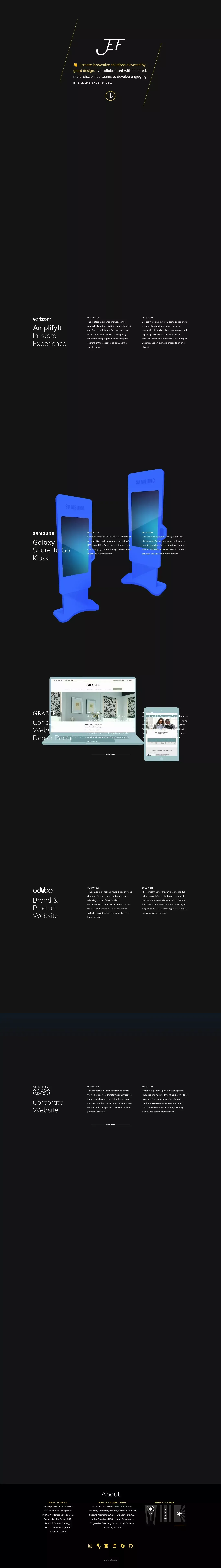Jef Mayer - website design
