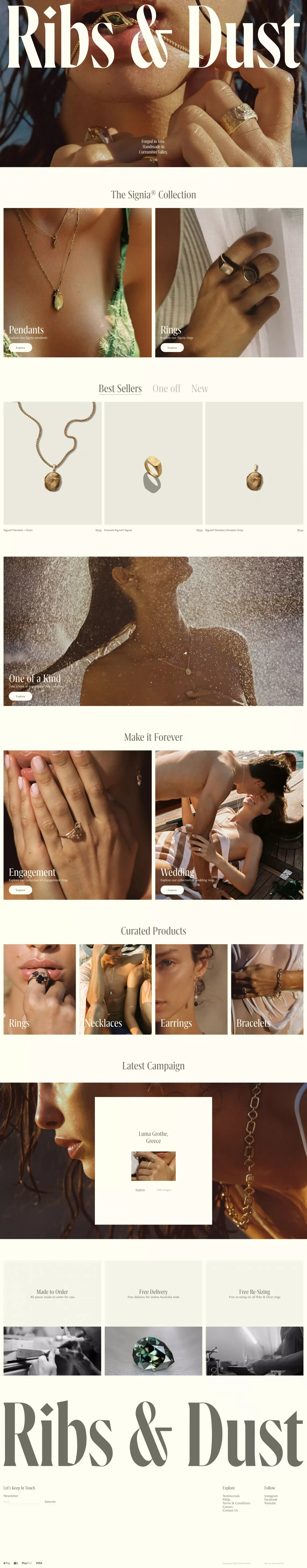 Ribs And Dust - Ecommerce design