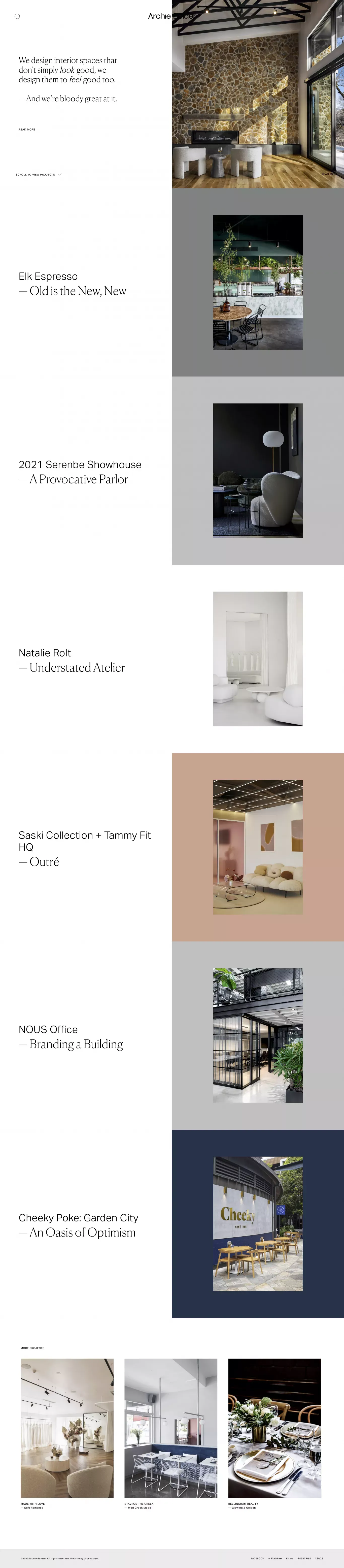 Archie Bolden - Portfolio design