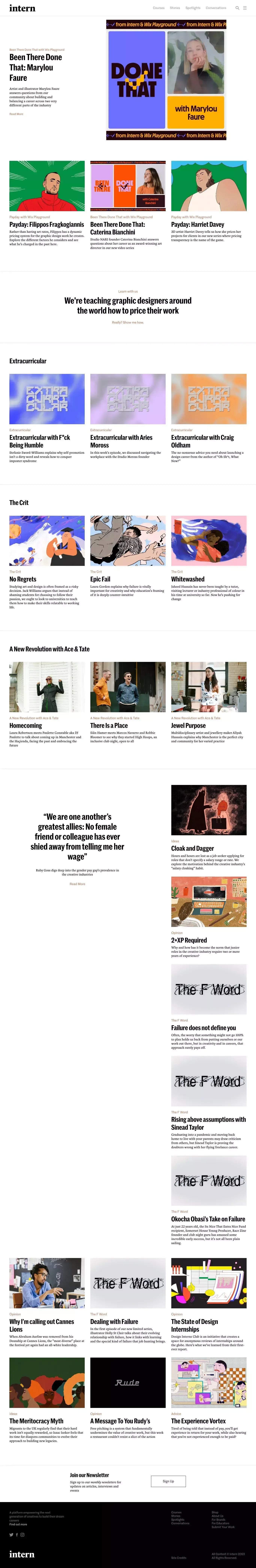 Intern — Empowering creatives to build their dream careers - Blog design