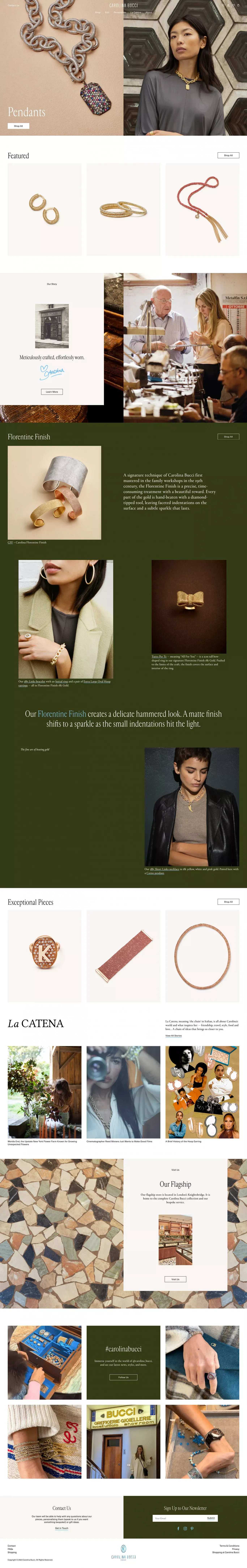 Carolina Bucci | Florentine Fine Jewellery - Ecommerce design